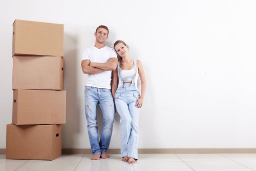 Removal van and moving boxes for a Maidahill home move