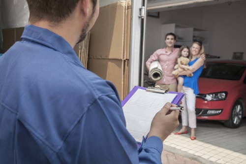 Local moving truck helping with furniture transport in Maidahill