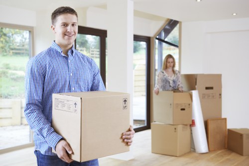 Staff training in safe lifting and handling during a house move