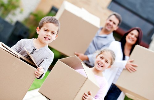Professional moving service organized for a residential or business move
