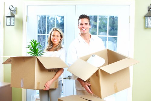 Office relocation items prepared for a commercial move